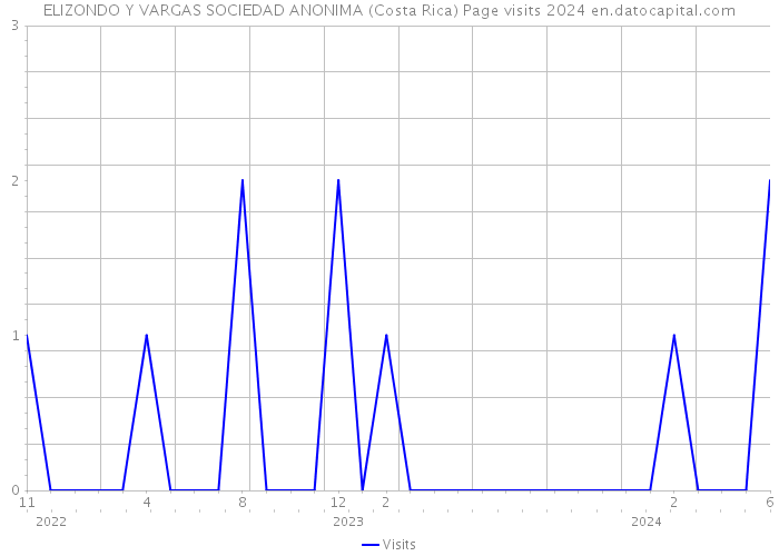 ELIZONDO Y VARGAS SOCIEDAD ANONIMA (Costa Rica) Page visits 2024 