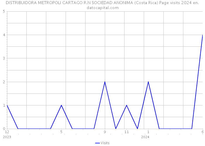 DISTRIBUIDORA METROPOLI CARTAGO R.N SOCIEDAD ANONIMA (Costa Rica) Page visits 2024 