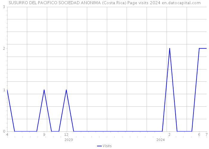 SUSURRO DEL PACIFICO SOCIEDAD ANONIMA (Costa Rica) Page visits 2024 