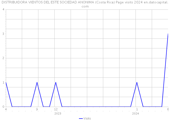 DISTRIBUIDORA VIENTOS DEL ESTE SOCIEDAD ANONIMA (Costa Rica) Page visits 2024 