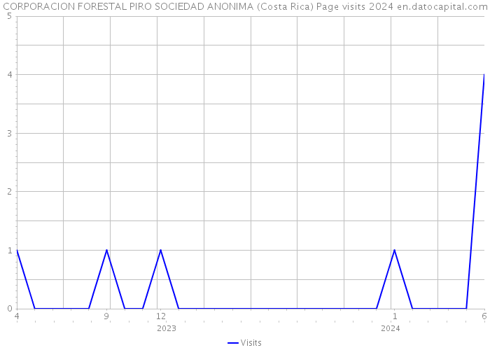 CORPORACION FORESTAL PIRO SOCIEDAD ANONIMA (Costa Rica) Page visits 2024 