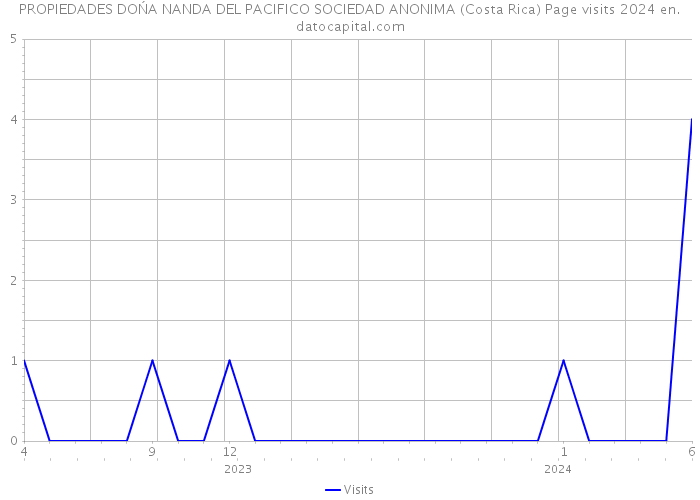 PROPIEDADES DOŃA NANDA DEL PACIFICO SOCIEDAD ANONIMA (Costa Rica) Page visits 2024 