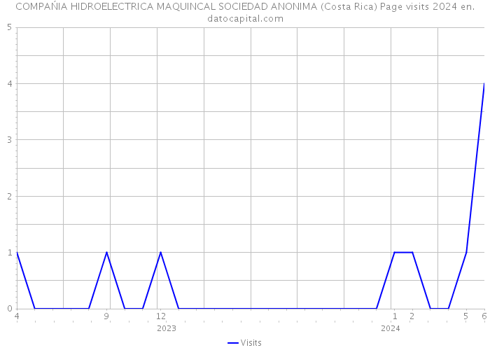 COMPAŃIA HIDROELECTRICA MAQUINCAL SOCIEDAD ANONIMA (Costa Rica) Page visits 2024 