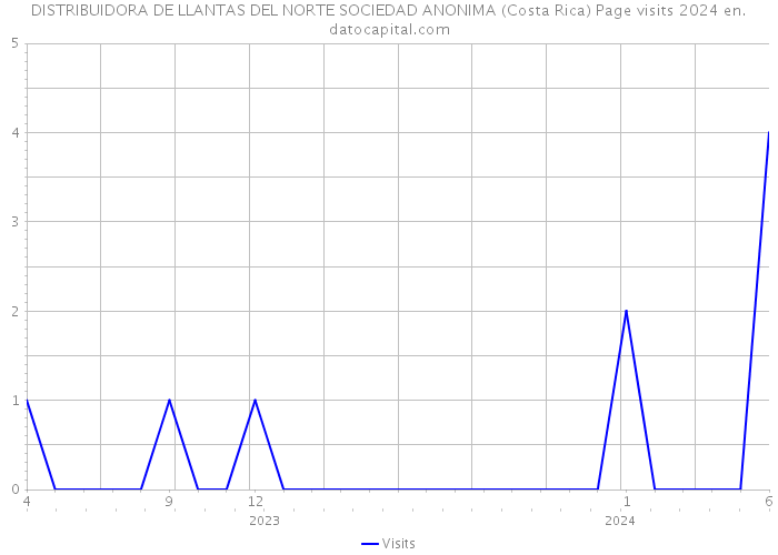 DISTRIBUIDORA DE LLANTAS DEL NORTE SOCIEDAD ANONIMA (Costa Rica) Page visits 2024 