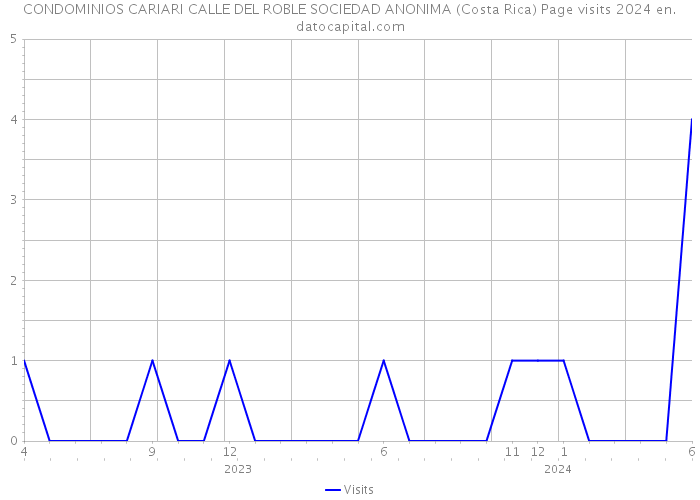 CONDOMINIOS CARIARI CALLE DEL ROBLE SOCIEDAD ANONIMA (Costa Rica) Page visits 2024 