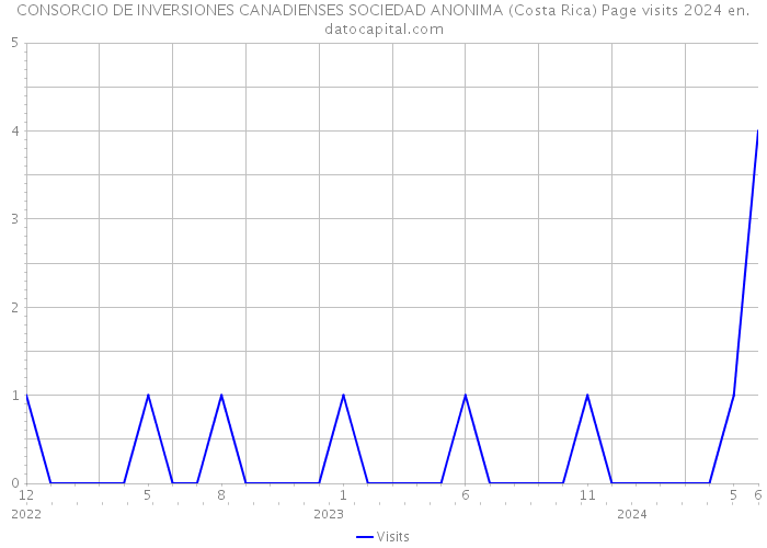 CONSORCIO DE INVERSIONES CANADIENSES SOCIEDAD ANONIMA (Costa Rica) Page visits 2024 