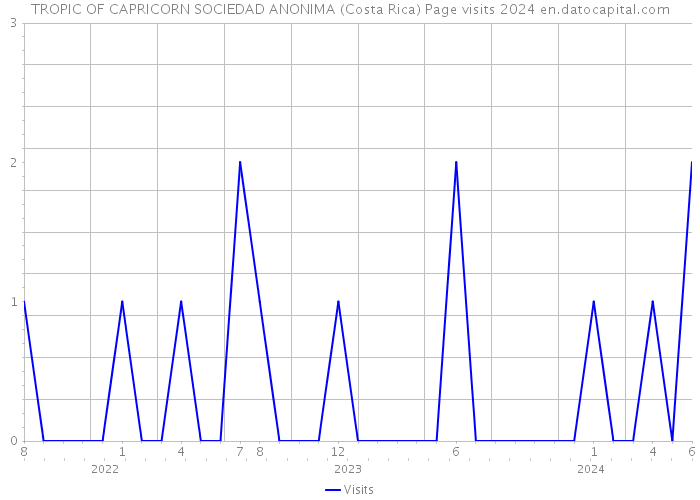 TROPIC OF CAPRICORN SOCIEDAD ANONIMA (Costa Rica) Page visits 2024 