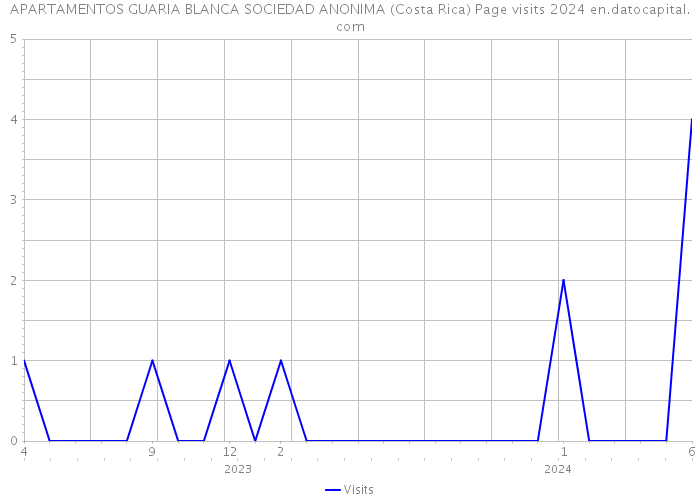 APARTAMENTOS GUARIA BLANCA SOCIEDAD ANONIMA (Costa Rica) Page visits 2024 