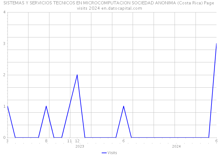 SISTEMAS Y SERVICIOS TECNICOS EN MICROCOMPUTACION SOCIEDAD ANONIMA (Costa Rica) Page visits 2024 