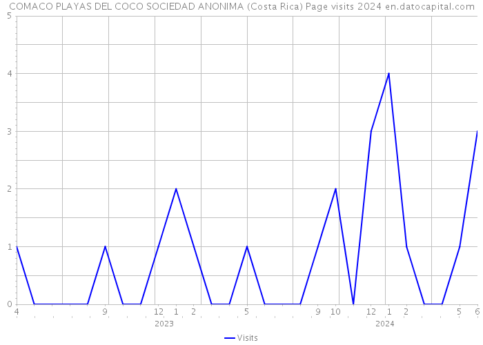 COMACO PLAYAS DEL COCO SOCIEDAD ANONIMA (Costa Rica) Page visits 2024 