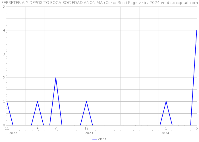 FERRETERIA Y DEPOSITO BOGA SOCIEDAD ANONIMA (Costa Rica) Page visits 2024 