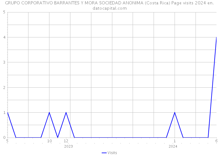 GRUPO CORPORATIVO BARRANTES Y MORA SOCIEDAD ANONIMA (Costa Rica) Page visits 2024 