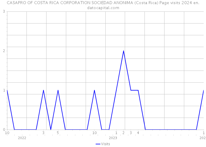 CASAPRO OF COSTA RICA CORPORATION SOCIEDAD ANONIMA (Costa Rica) Page visits 2024 