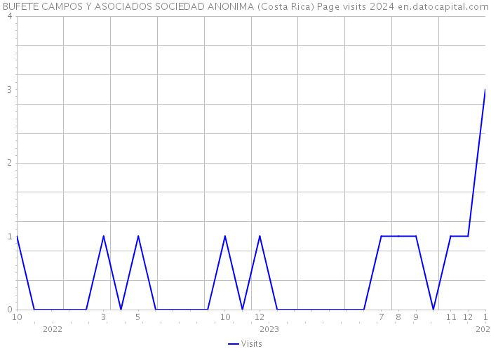BUFETE CAMPOS Y ASOCIADOS SOCIEDAD ANONIMA (Costa Rica) Page visits 2024 