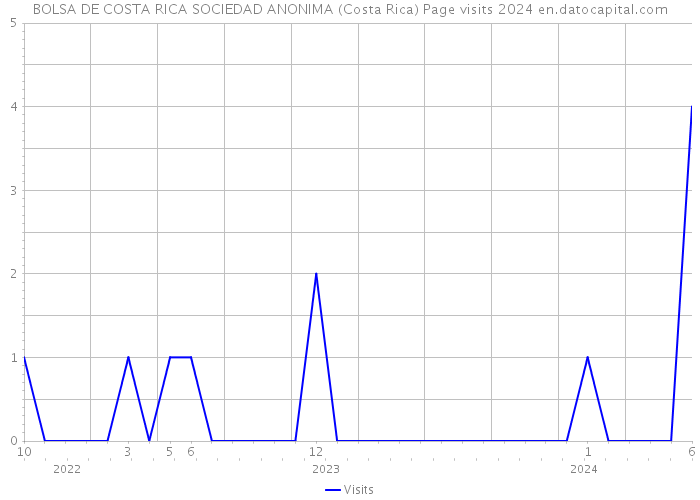 BOLSA DE COSTA RICA SOCIEDAD ANONIMA (Costa Rica) Page visits 2024 