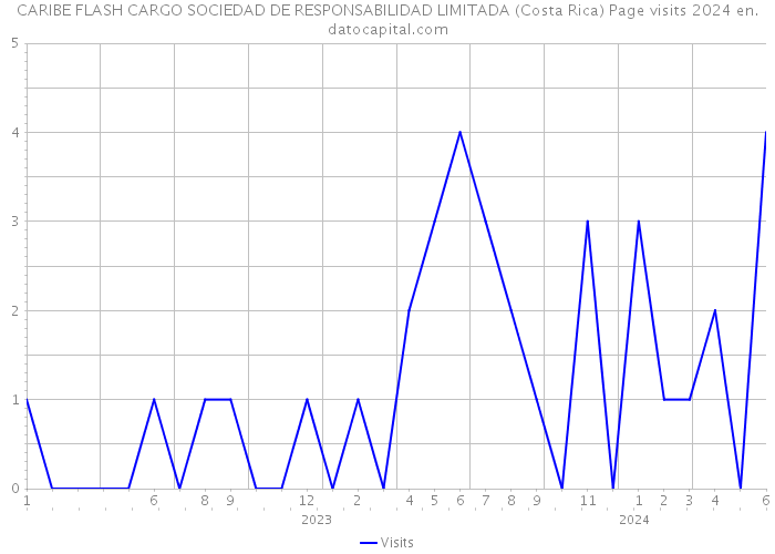 CARIBE FLASH CARGO SOCIEDAD DE RESPONSABILIDAD LIMITADA (Costa Rica) Page visits 2024 