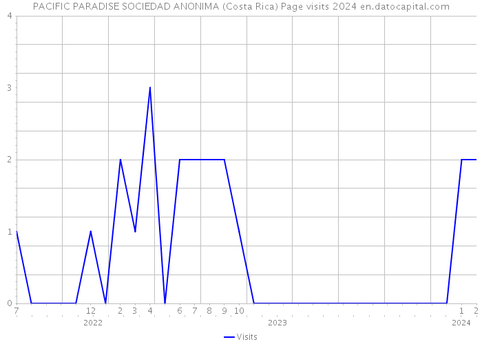 PACIFIC PARADISE SOCIEDAD ANONIMA (Costa Rica) Page visits 2024 