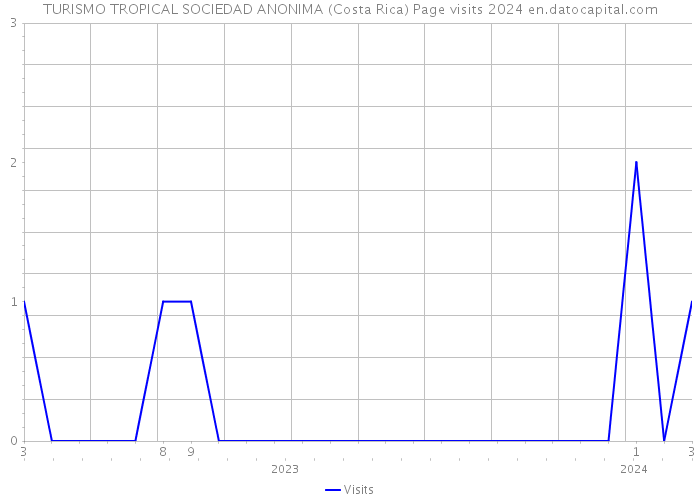 TURISMO TROPICAL SOCIEDAD ANONIMA (Costa Rica) Page visits 2024 