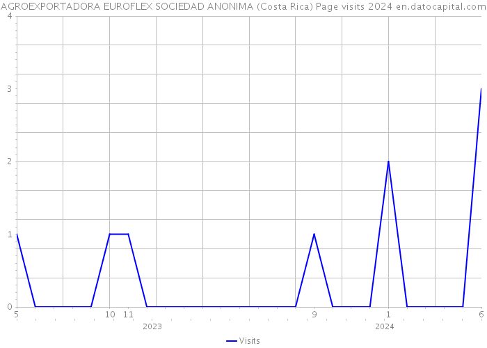 AGROEXPORTADORA EUROFLEX SOCIEDAD ANONIMA (Costa Rica) Page visits 2024 