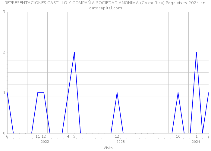 REPRESENTACIONES CASTILLO Y COMPAŃIA SOCIEDAD ANONIMA (Costa Rica) Page visits 2024 