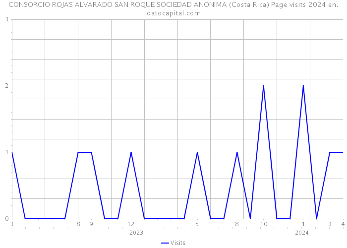 CONSORCIO ROJAS ALVARADO SAN ROQUE SOCIEDAD ANONIMA (Costa Rica) Page visits 2024 