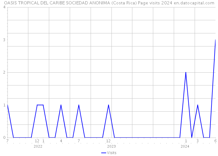 OASIS TROPICAL DEL CARIBE SOCIEDAD ANONIMA (Costa Rica) Page visits 2024 