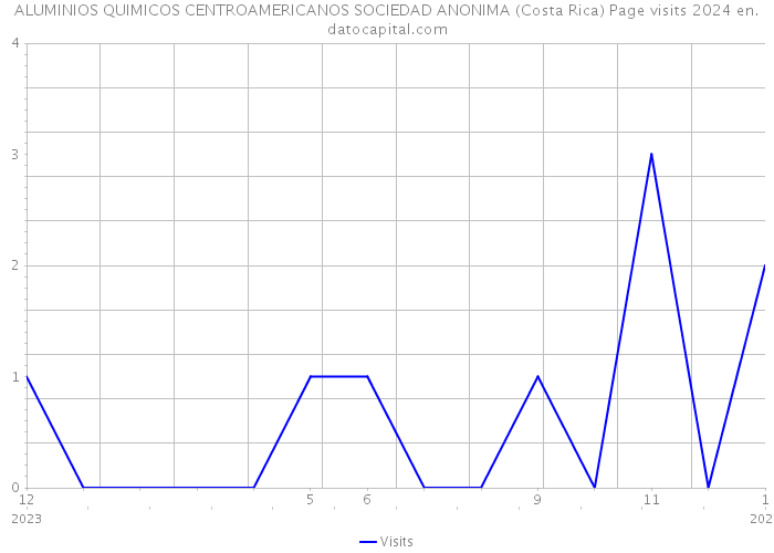 ALUMINIOS QUIMICOS CENTROAMERICANOS SOCIEDAD ANONIMA (Costa Rica) Page visits 2024 