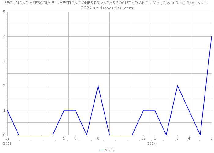 SEGURIDAD ASESORIA E INVESTIGACIONES PRIVADAS SOCIEDAD ANONIMA (Costa Rica) Page visits 2024 
