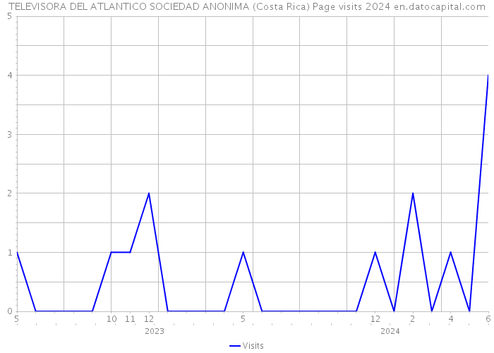 TELEVISORA DEL ATLANTICO SOCIEDAD ANONIMA (Costa Rica) Page visits 2024 