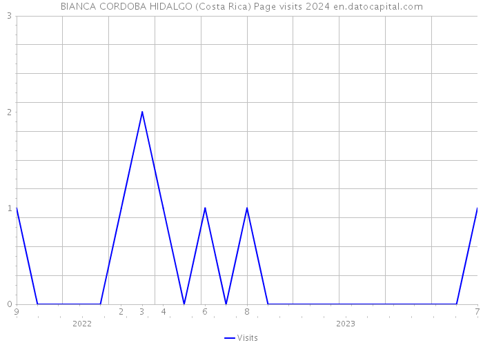 BIANCA CORDOBA HIDALGO (Costa Rica) Page visits 2024 