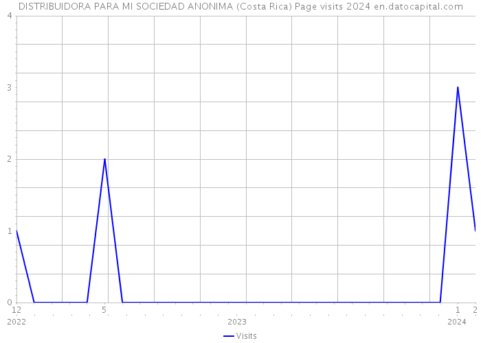 DISTRIBUIDORA PARA MI SOCIEDAD ANONIMA (Costa Rica) Page visits 2024 