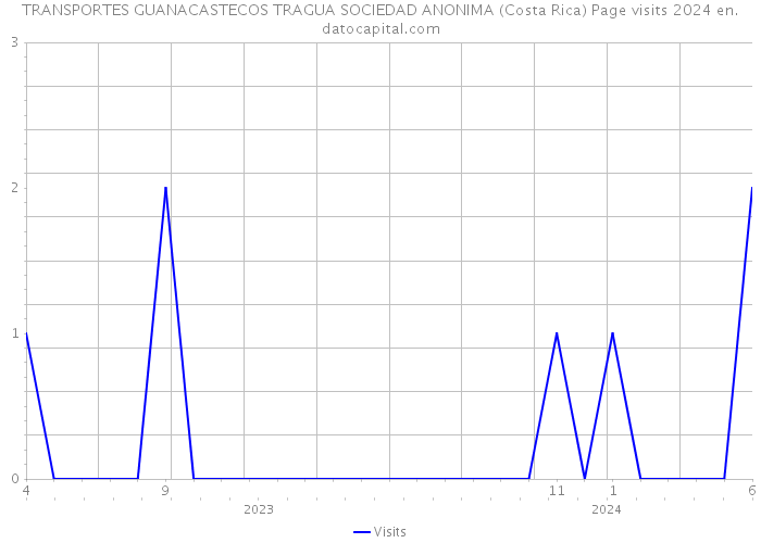 TRANSPORTES GUANACASTECOS TRAGUA SOCIEDAD ANONIMA (Costa Rica) Page visits 2024 