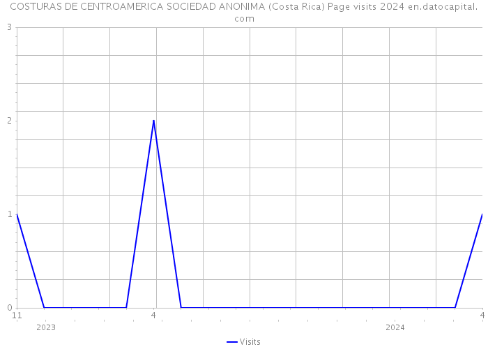 COSTURAS DE CENTROAMERICA SOCIEDAD ANONIMA (Costa Rica) Page visits 2024 