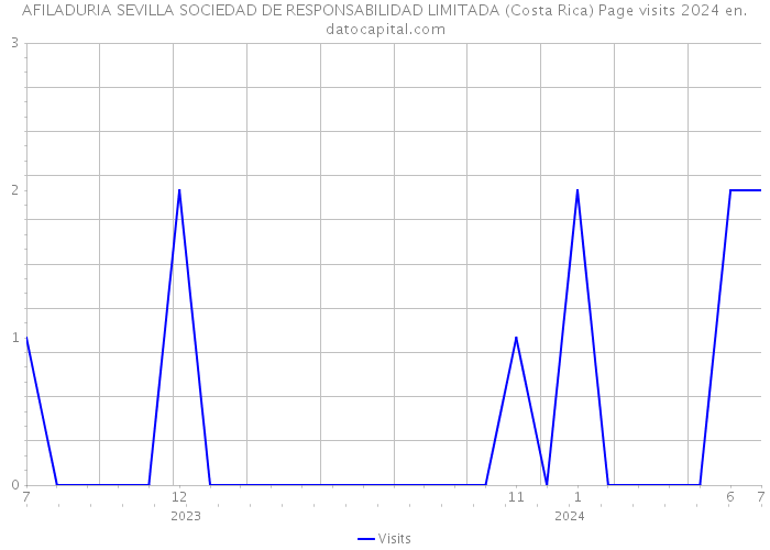 AFILADURIA SEVILLA SOCIEDAD DE RESPONSABILIDAD LIMITADA (Costa Rica) Page visits 2024 