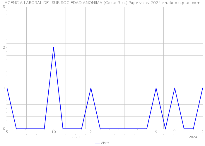 AGENCIA LABORAL DEL SUR SOCIEDAD ANONIMA (Costa Rica) Page visits 2024 