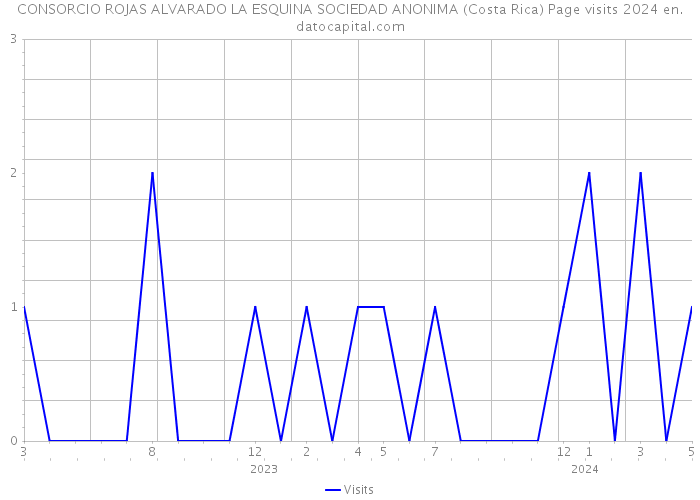 CONSORCIO ROJAS ALVARADO LA ESQUINA SOCIEDAD ANONIMA (Costa Rica) Page visits 2024 
