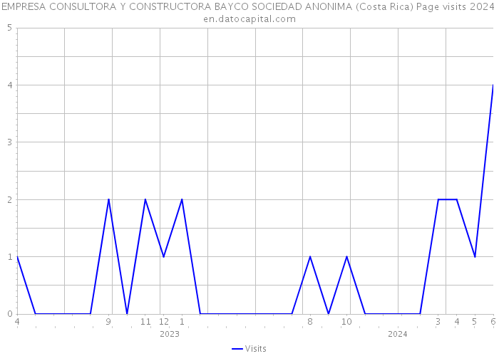 EMPRESA CONSULTORA Y CONSTRUCTORA BAYCO SOCIEDAD ANONIMA (Costa Rica) Page visits 2024 