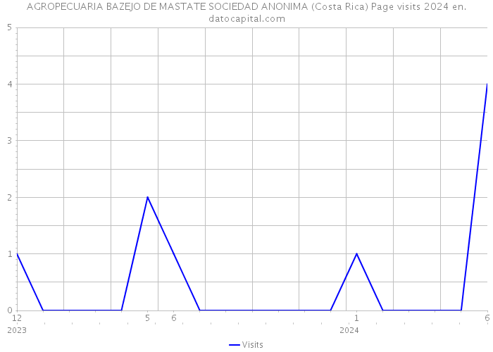 AGROPECUARIA BAZEJO DE MASTATE SOCIEDAD ANONIMA (Costa Rica) Page visits 2024 
