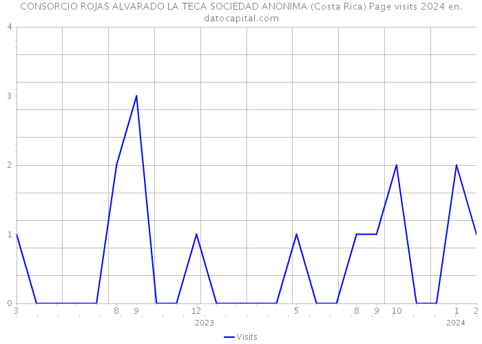 CONSORCIO ROJAS ALVARADO LA TECA SOCIEDAD ANONIMA (Costa Rica) Page visits 2024 