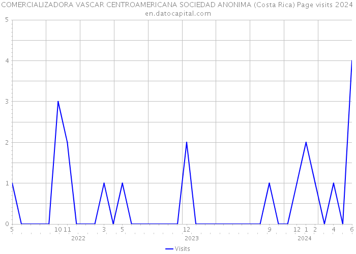 COMERCIALIZADORA VASCAR CENTROAMERICANA SOCIEDAD ANONIMA (Costa Rica) Page visits 2024 