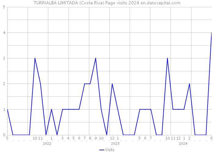 TURRIALBA LIMITADA (Costa Rica) Page visits 2024 