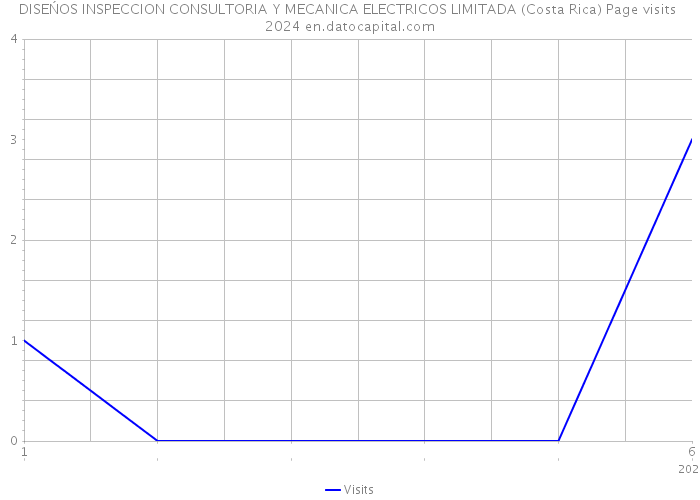 DISEŃOS INSPECCION CONSULTORIA Y MECANICA ELECTRICOS LIMITADA (Costa Rica) Page visits 2024 