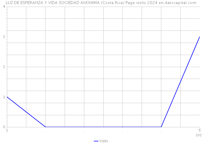 LUZ DE ESPERANZA Y VIDA SOCIEDAD ANONIMA (Costa Rica) Page visits 2024 