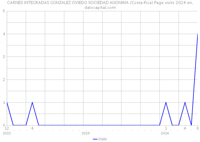 CARNES INTEGRADAS GONZALEZ OVIEDO SOCIEDAD ANONIMA (Costa Rica) Page visits 2024 