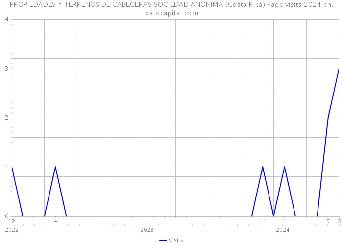 PROPIEDADES Y TERRENOS DE CABECERAS SOCIEDAD ANONIMA (Costa Rica) Page visits 2024 
