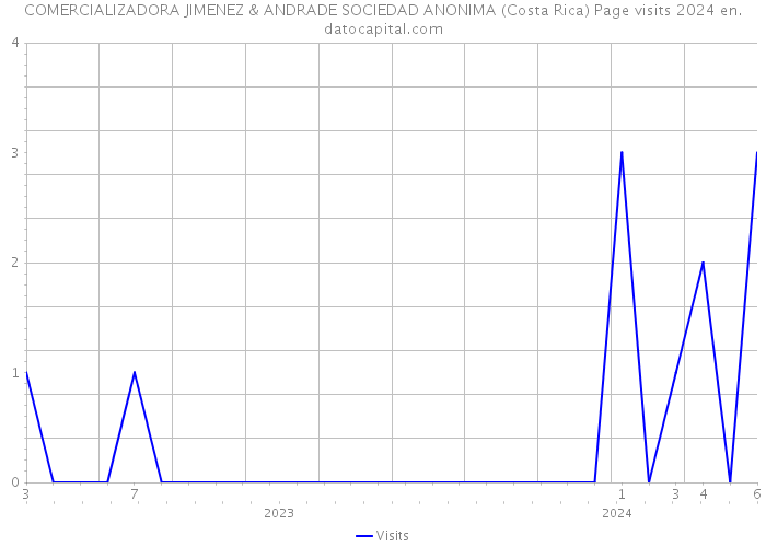 COMERCIALIZADORA JIMENEZ & ANDRADE SOCIEDAD ANONIMA (Costa Rica) Page visits 2024 