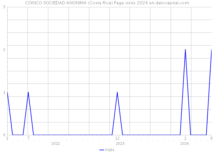 COINCO SOCIEDAD ANONIMA (Costa Rica) Page visits 2024 