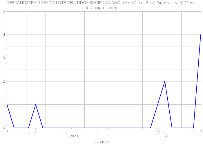 TERRANOSTRA ROSADO LOTE VEINTIDOS SOCIEDAD ANONIMA (Costa Rica) Page visits 2024 