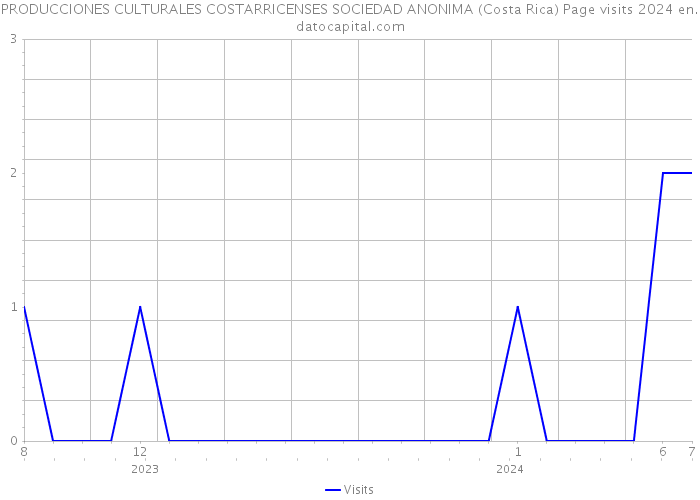 PRODUCCIONES CULTURALES COSTARRICENSES SOCIEDAD ANONIMA (Costa Rica) Page visits 2024 