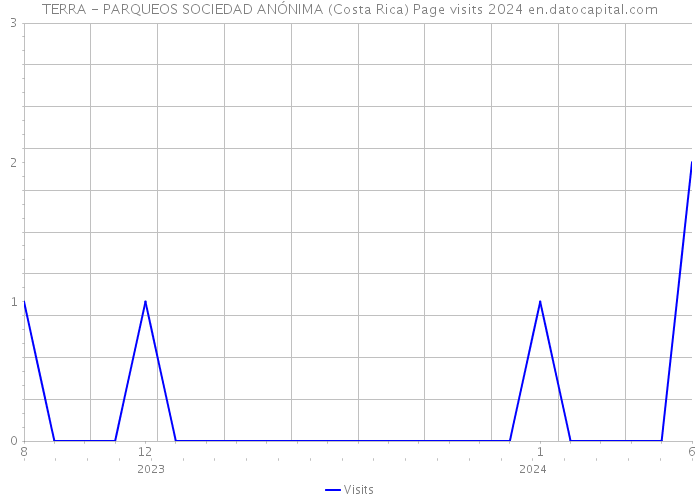 TERRA - PARQUEOS SOCIEDAD ANÓNIMA (Costa Rica) Page visits 2024 